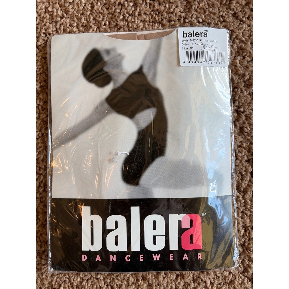 Balera Dancewear T6955C Stirrup Tights Dance Light Suntan Medium Child NEW NWT